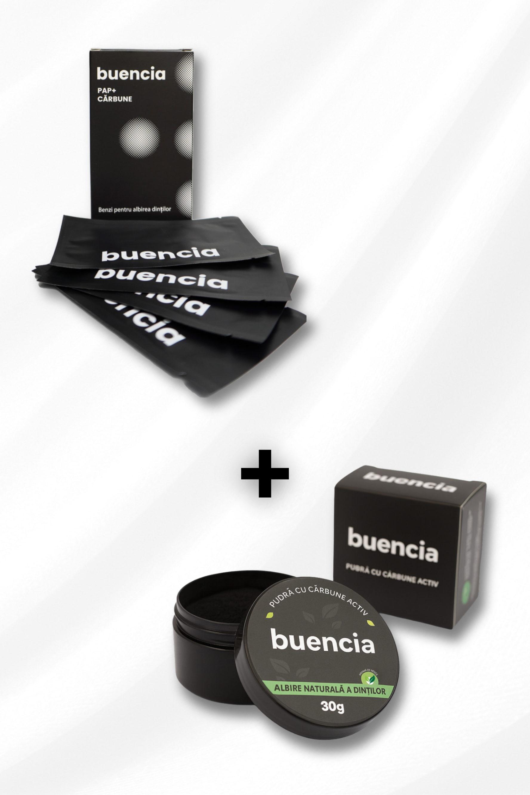 Oferta Neagră: Pudră + Benzi Cărbune Activ
