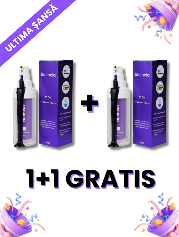 1+1 GRATIS - Corector Buencia V34 + Periuta Bambus + Cadou Surpriza